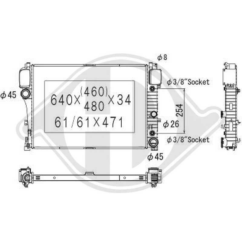 DIEDERICHS DCL1044 Ventilador, refrigeración del motor