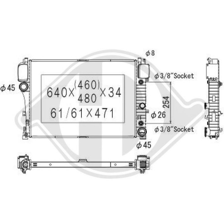 DIEDERICHS DCL1044 Ventilador, refrigeración del motor