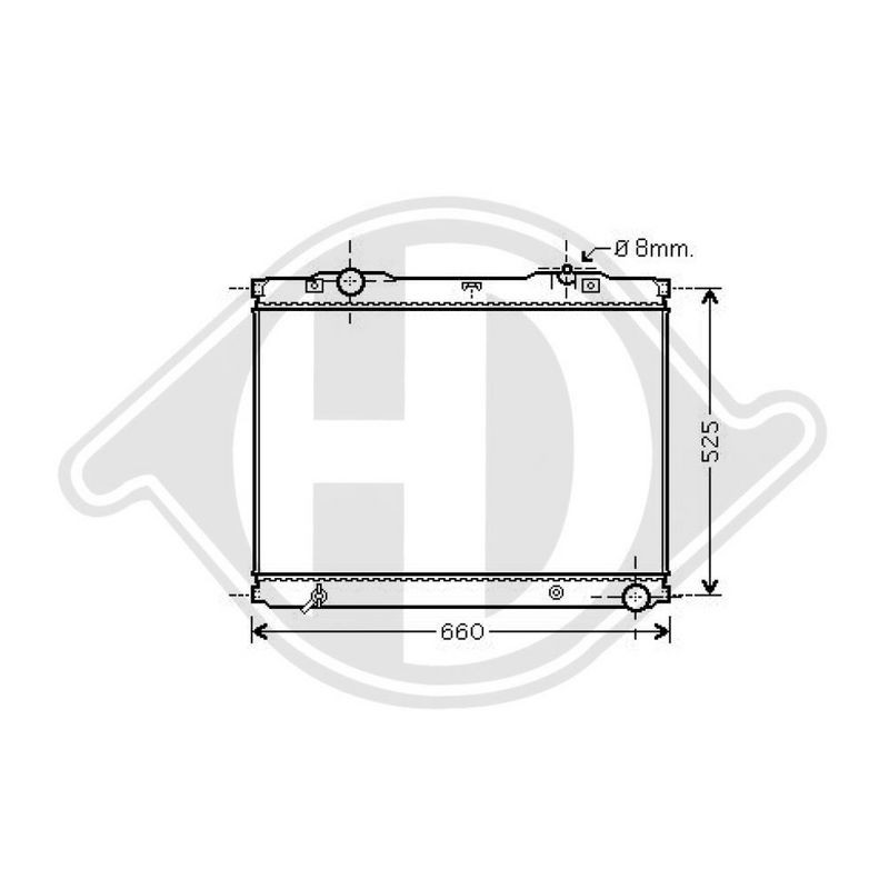 DIEDERICHS DCM3767 Radiador, refrigeración del motor