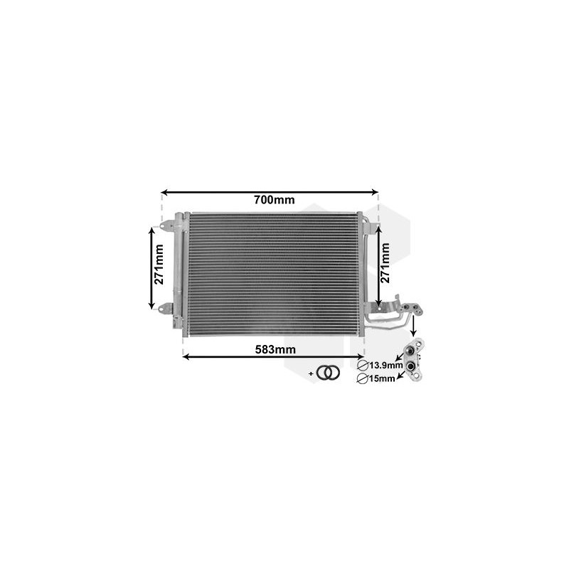 VAUNER 114.58005209 Condensador, aire acondicionado - 1