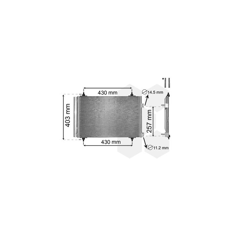 VAUNER 114.09005231 Condensador, aire acondicionado - 1