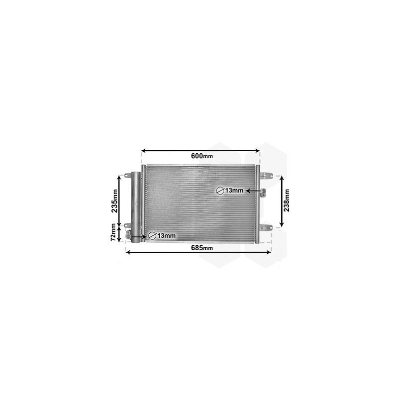 VAUNER 114.58005183 Condensador, aire acondicionado - 1