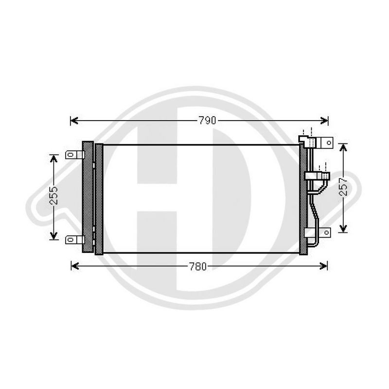 DIEDERICHS DCC1741 Condensador, aire acondicionado - 1