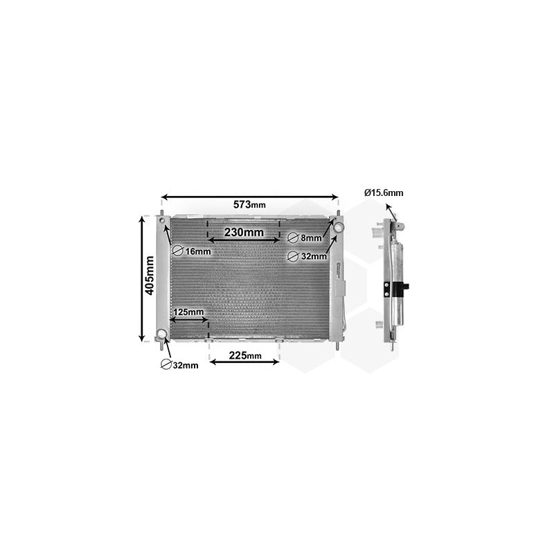 VAUNER 114.4300M405 Radiador, refrigeración del motor - 1