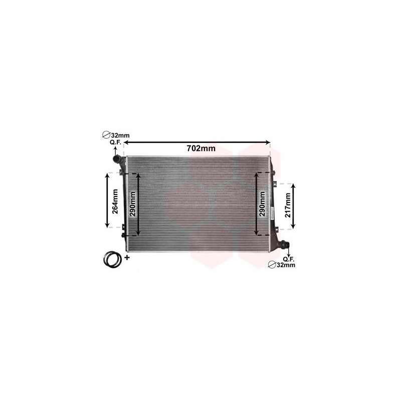 VAUNER 114.58002224 Radiador, refrigeración del motor - 1