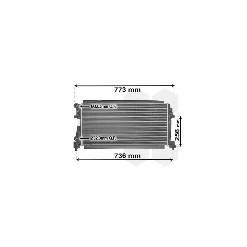 VAUNER 114.58002340 Radiador, refrigeración del motor - 1