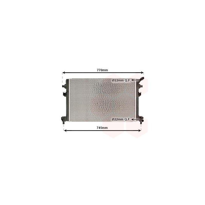 VAUNER 114.03012707 Radiador, refrigeración del motor - 1