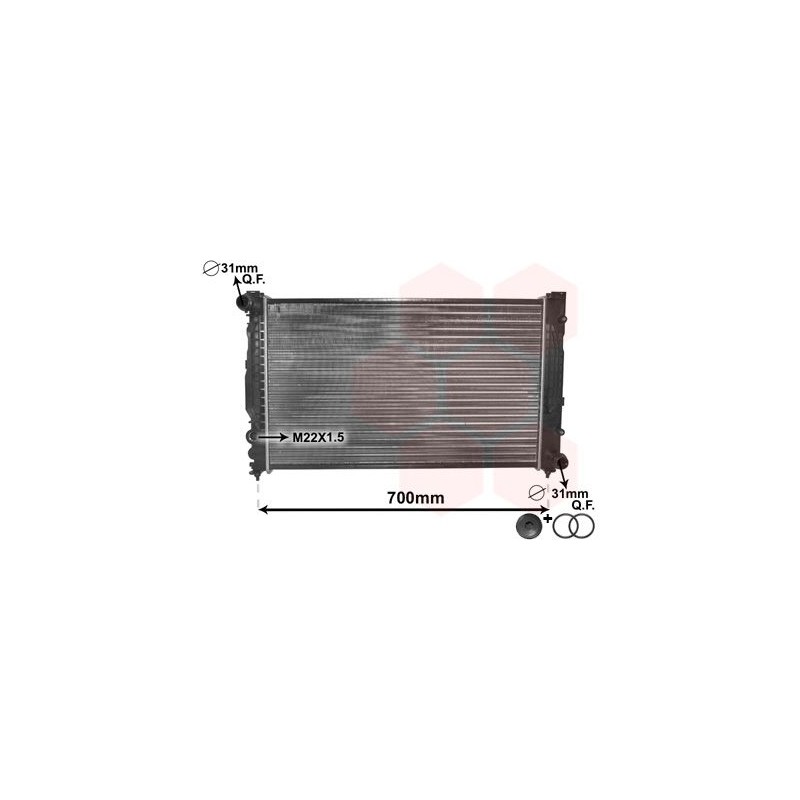 VAUNER 114.03002124 Radiador, refrigeración del motor - 1
