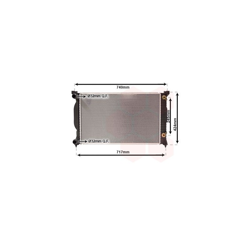 VAUNER 114.03002202 Radiador, refrigeración del motor - 1