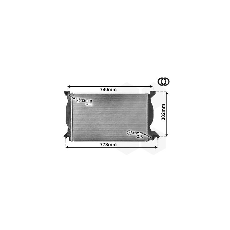 VAUNER 114.03002206 Radiador, refrigeración del motor - 1
