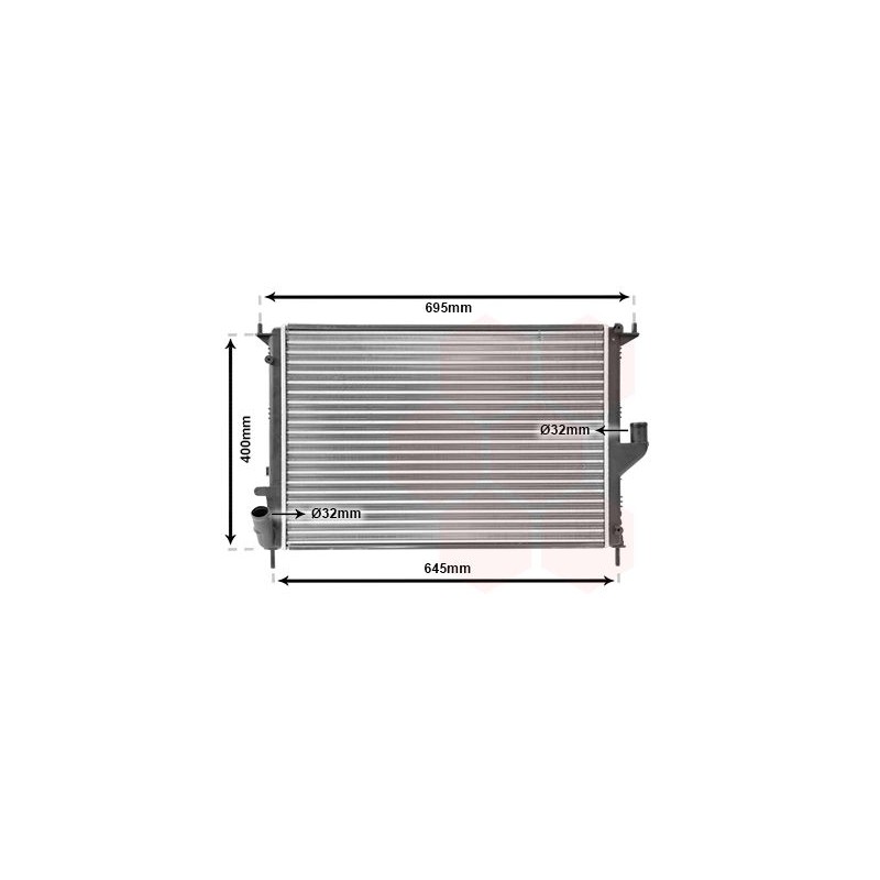 VAUNER 114.43002477 Radiador, refrigeración del motor - 1