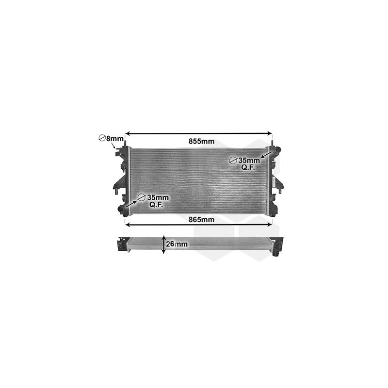 VAUNER 114.40002309 Radiador, refrigeración del motor - 1