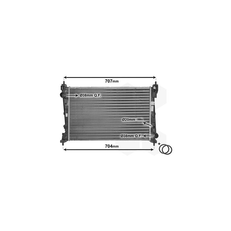 VAUNER 114.17002312 Radiador, refrigeración del motor - 1
