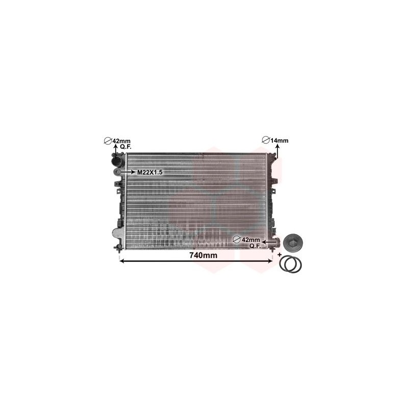 VAUNER 114.09002089 Radiador, refrigeración del motor - 1