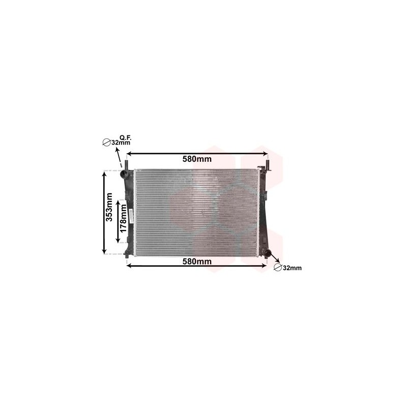 VAUNER 114.18002325 Radiador, refrigeración del motor - 1