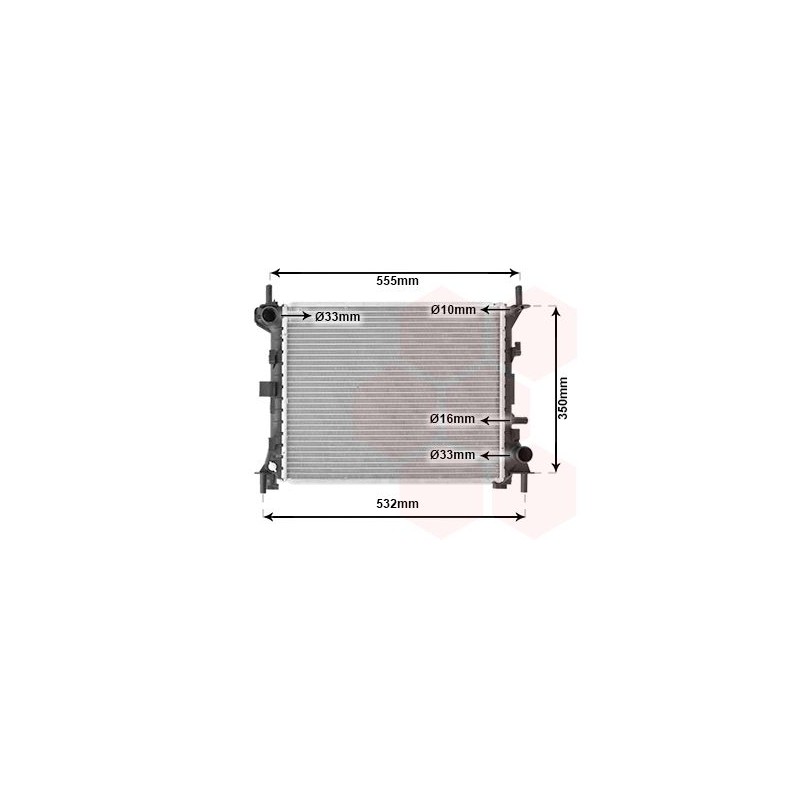 VAUNER 114.18002263 Radiador, refrigeración del motor - 1