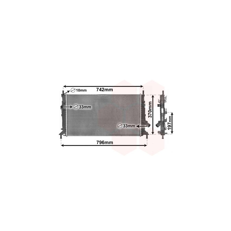 VAUNER 114.18002370 Radiador, refrigeración del motor - 1