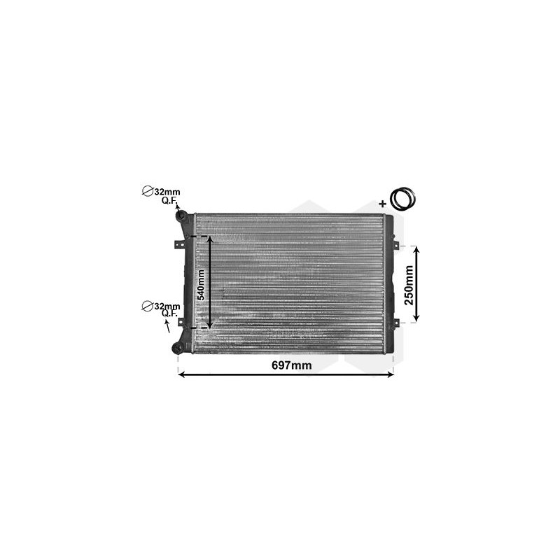 VAUNER 114.58002283 Radiador, refrigeración del motor - 1