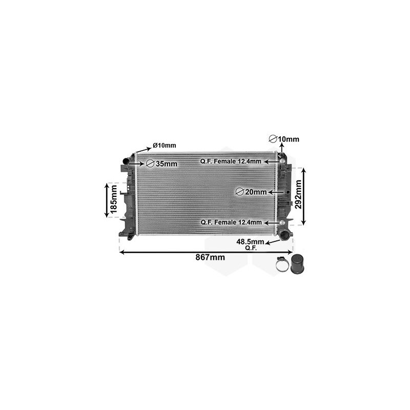 VAUNER 114.30002403 Radiador, refrigeración del motor - 1
