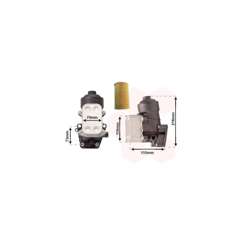 VAUNER 114.58013721 Radiador de aceite, aceite motor - 1