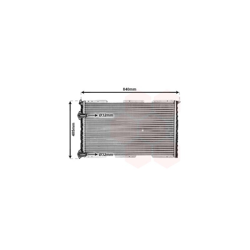 VAUNER 114.43002257 Radiador, refrigeración del motor - 1