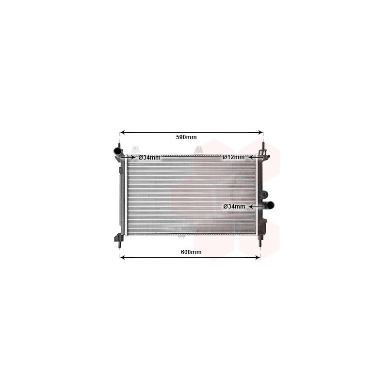 VAUNER 114.37002127 Radiador, refrigeración del motor - 1