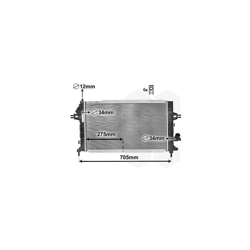 VAUNER 114.37002364 Radiador, refrigeración del motor - 1