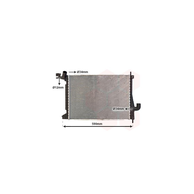 VAUNER 114.37002275 Radiador, refrigeración del motor - 1