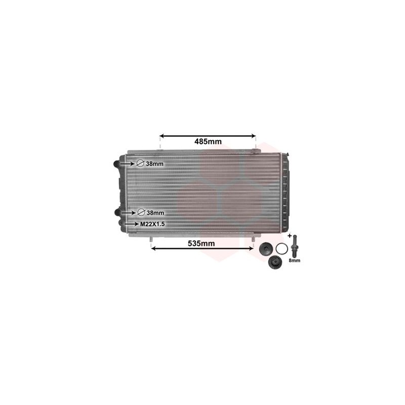 VAUNER 114.40002150 Radiador, refrigeración del motor - 1