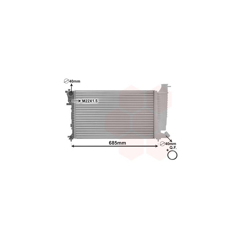 VAUNER 114.40002137 Radiador, refrigeración del motor - 1