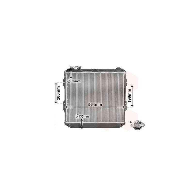 VAUNER 114.58002088 Radiador, refrigeración del motor - 1