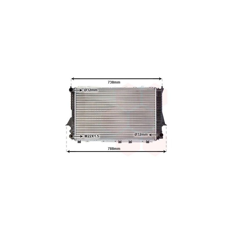 VAUNER 114.03002083 Radiador, refrigeración del motor - 1