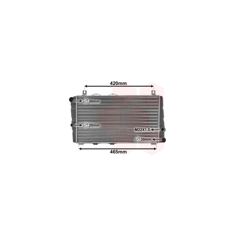 VAUNER 114.76002002 Radiador, refrigeración del motor - 1