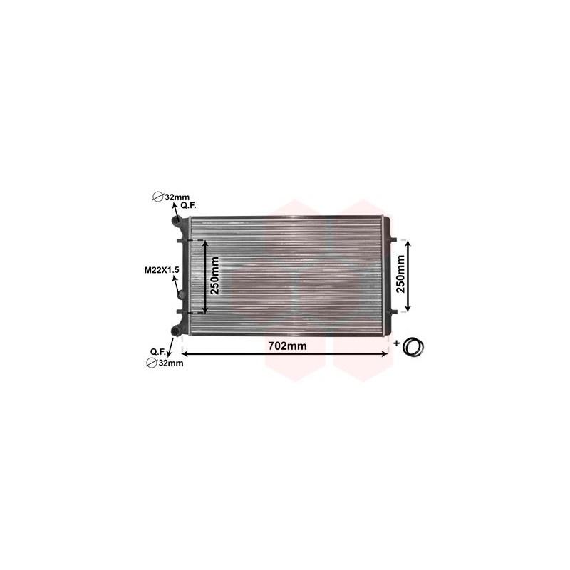 VAUNER 114.03002155 Radiador, refrigeración del motor - 1