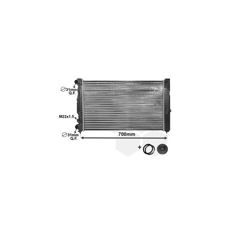 VAUNER 114.03002123 Radiador, refrigeración del motor - 1