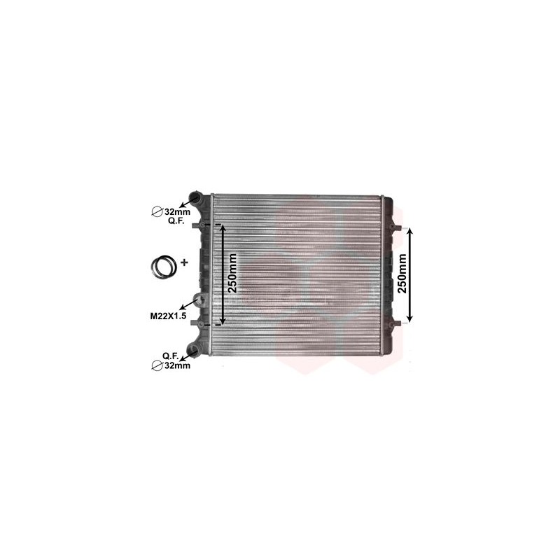VAUNER 114.58002152 Radiador, refrigeración del motor - 1