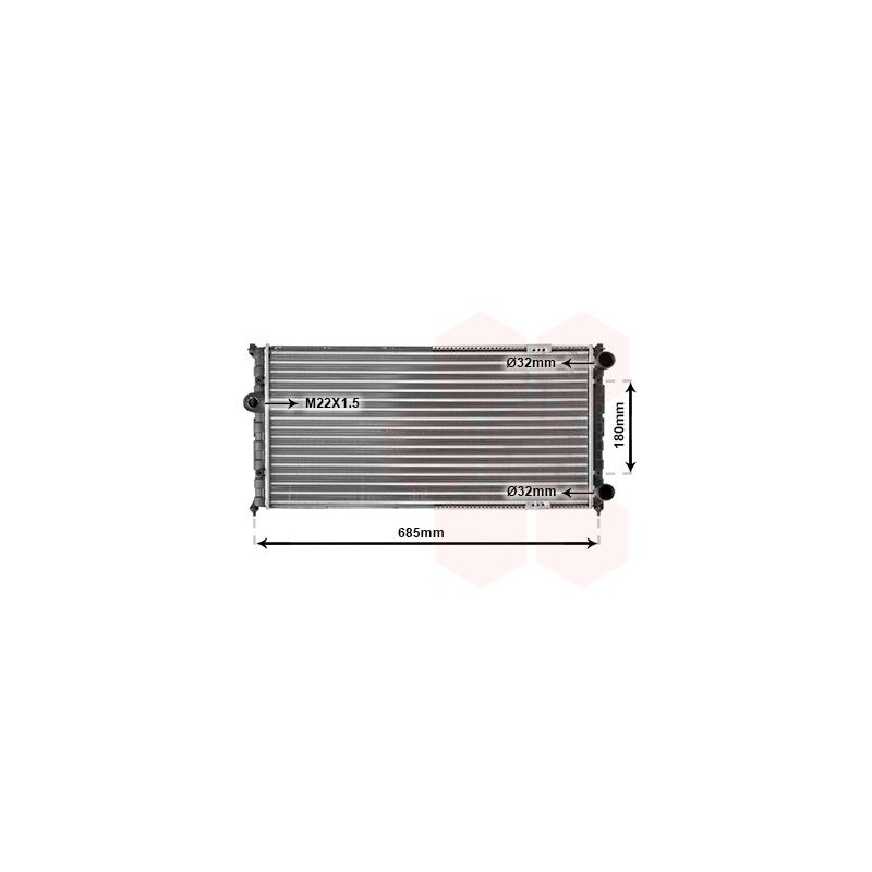 VAUNER 114.49002021 Radiador, refrigeración del motor - 1