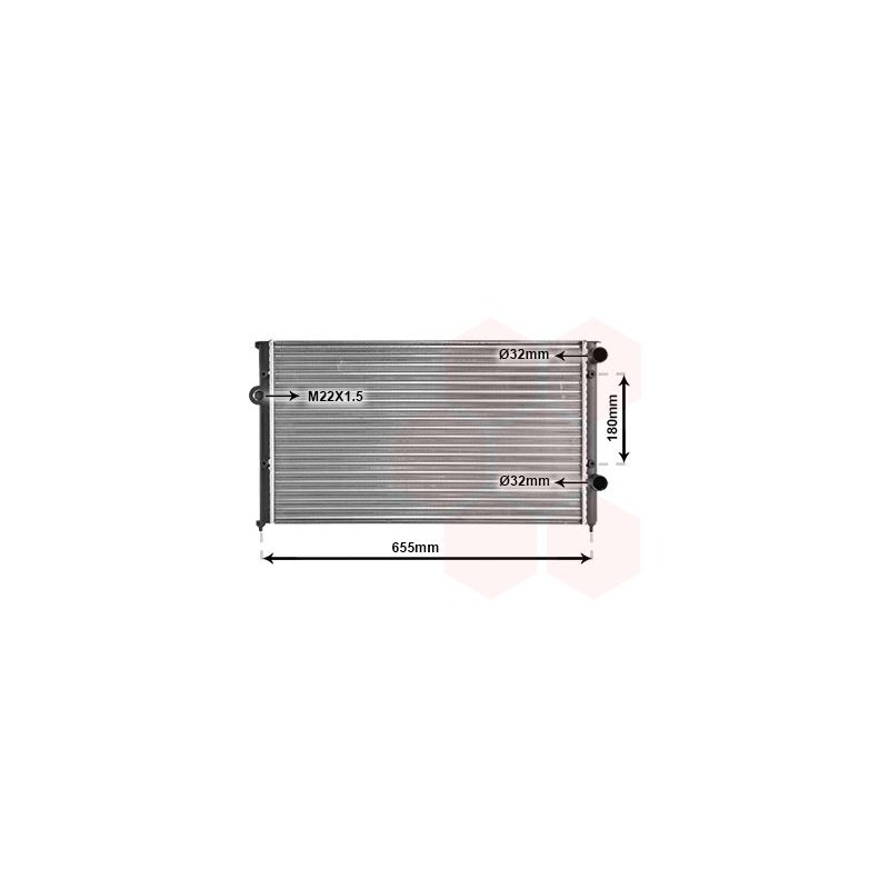 VAUNER 114.58002102 Radiador, refrigeración del motor - 1
