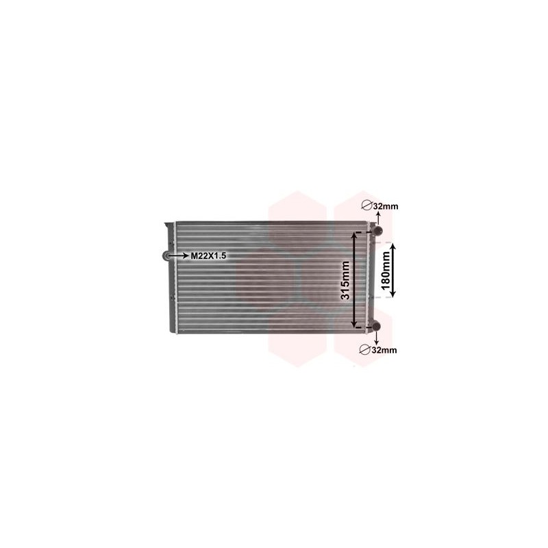 VAUNER 114.58002105 Radiador, refrigeración del motor - 1