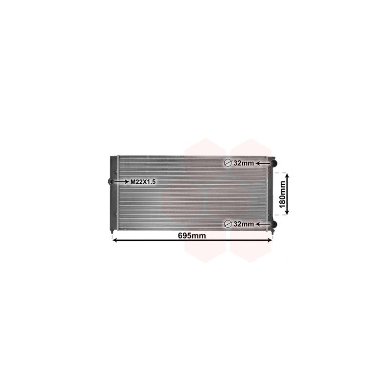 VAUNER 114.58002109 Radiador, refrigeración del motor - 1