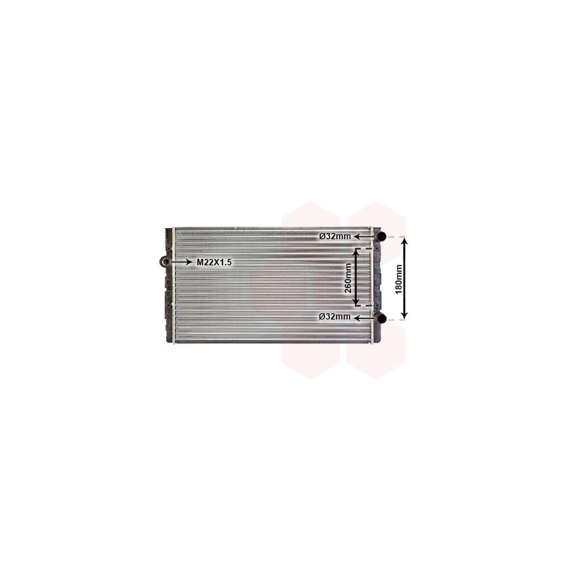 VAUNER 114.58002104 Radiador, refrigeración del motor - 1