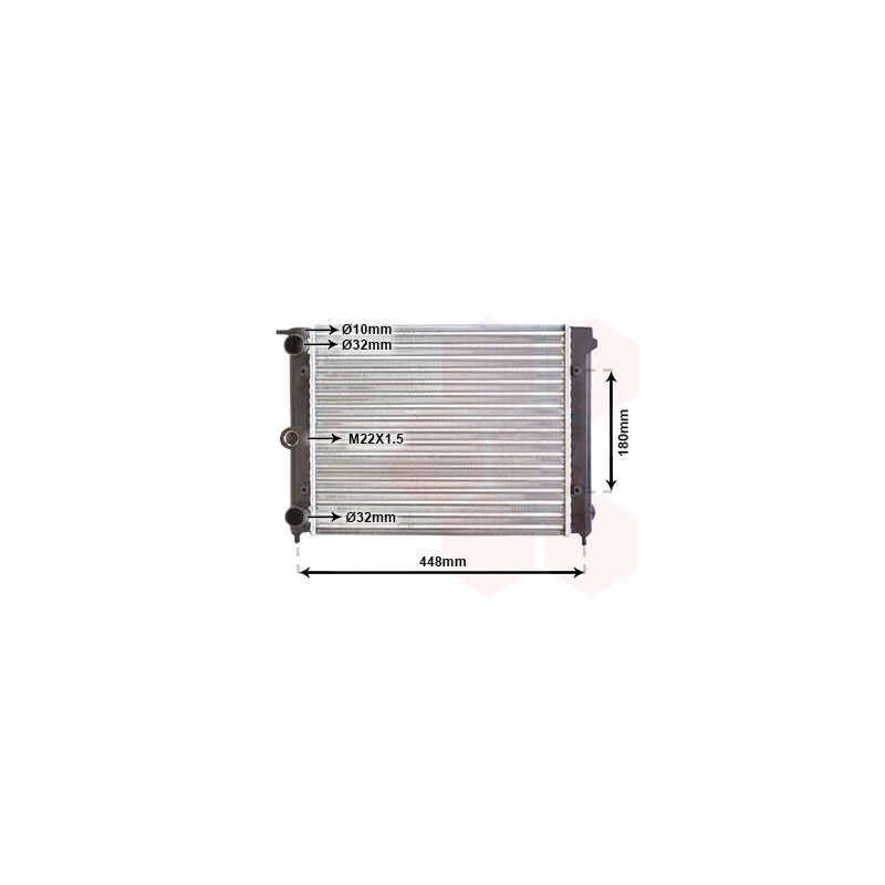 VAUNER 114.58002038 Radiador, refrigeración del motor - 1