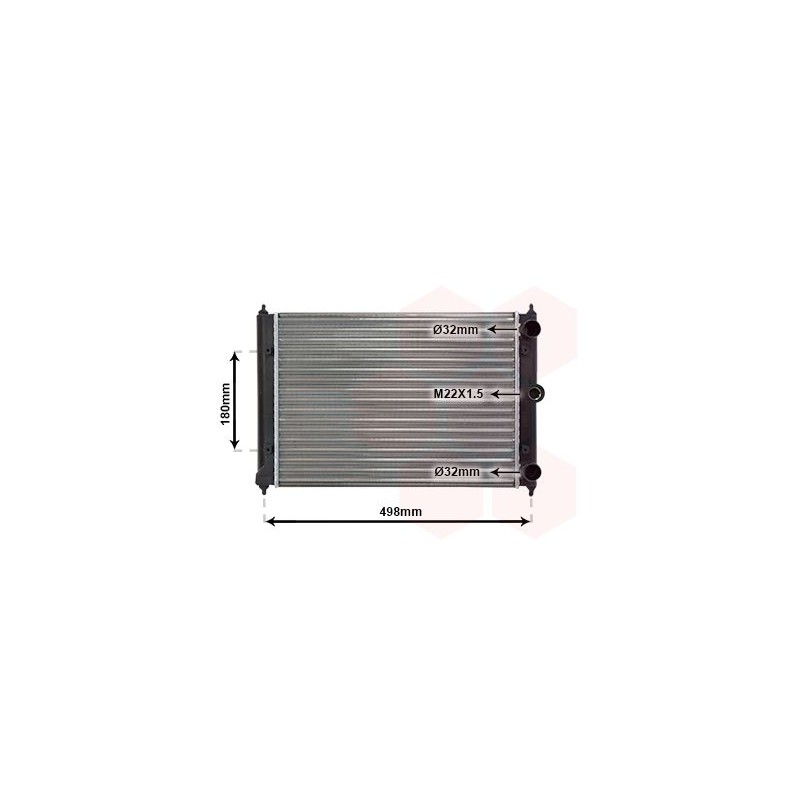 VAUNER 114.58002092 Radiador, refrigeración del motor - 1