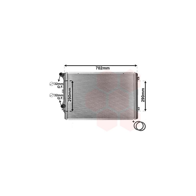 VAUNER 114.58002207 Radiador, refrigeración del motor - 1