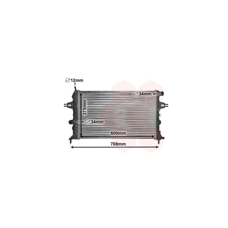 VAUNER 114.37002296 Radiador, refrigeración del motor - 1