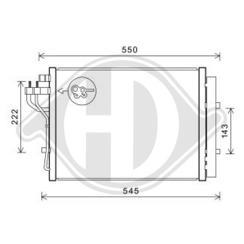 DIEDERICHS DCC1993 Condensador, aire acondicionado - 1