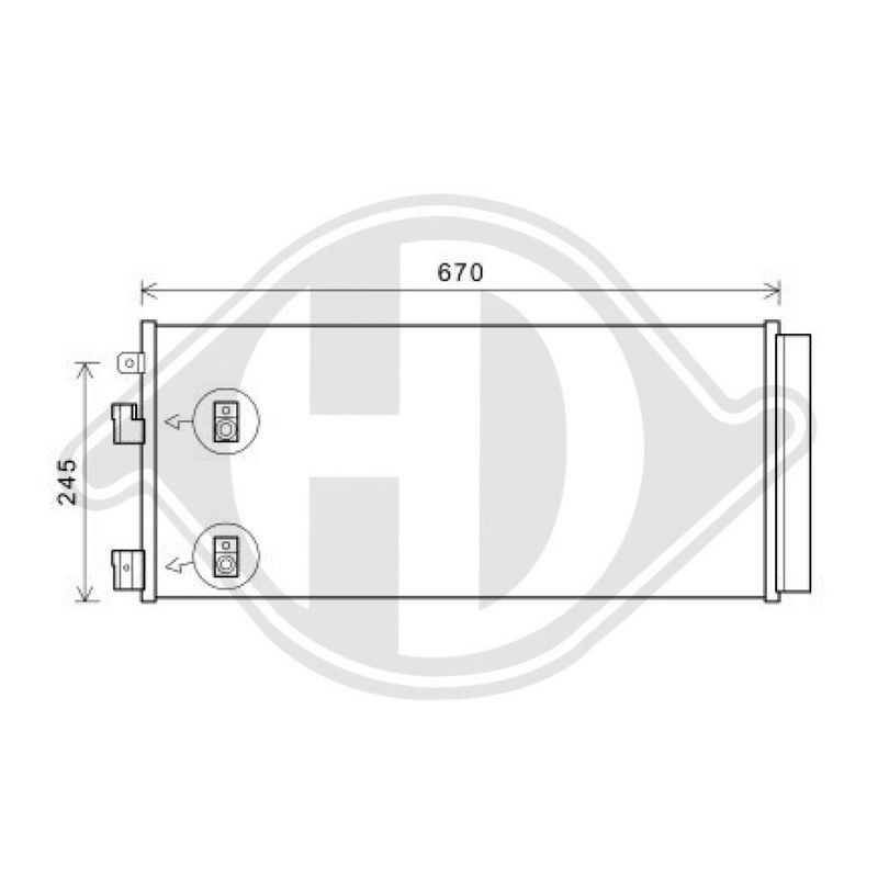 DIEDERICHS DCC1985 Condensador, aire acondicionado - 1