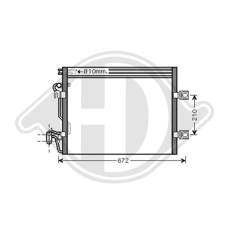 DIEDERICHS DCC1266 Condensador, aire acondicionado - 1