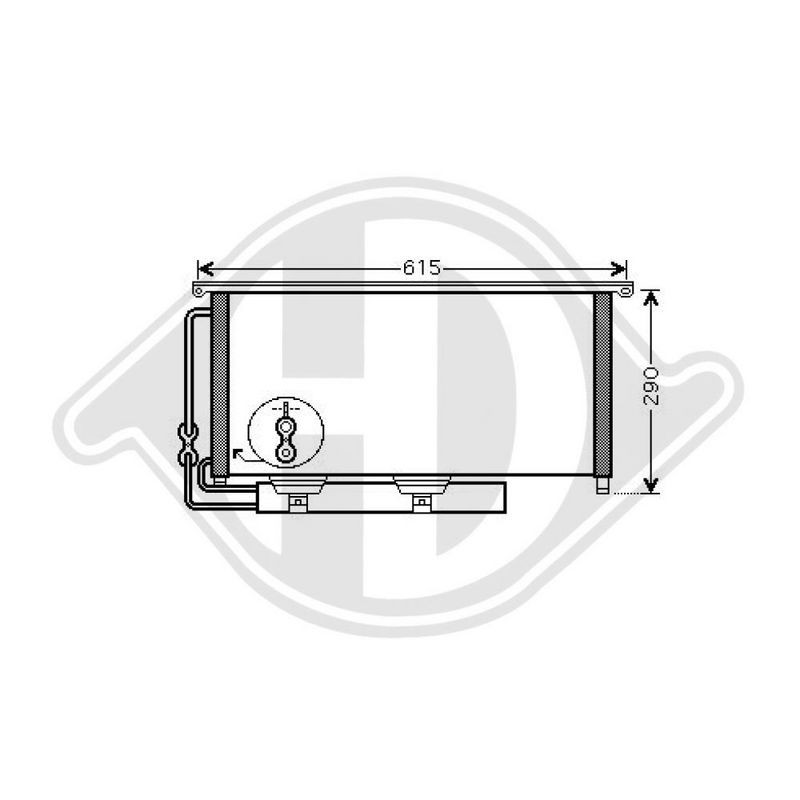 DIEDERICHS DCC1684 Condensador, aire acondicionado - 1