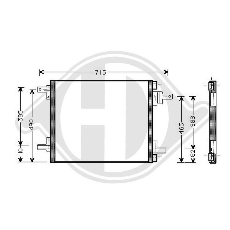 DIEDERICHS DCC1262 Condensador, aire acondicionado - 1
